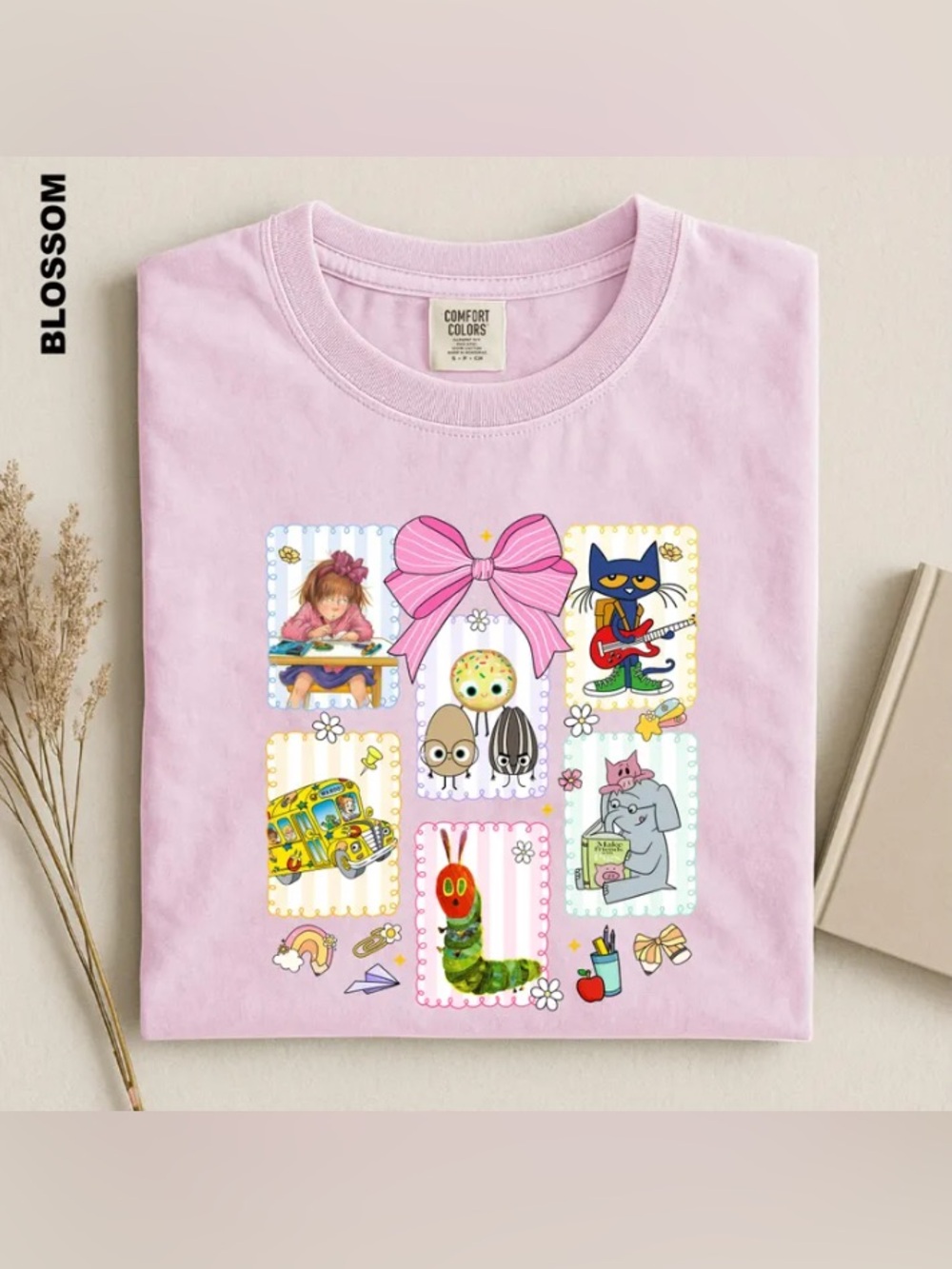 Kindergarten Teacher T-Shirt, Read Book Comfort Colors T-Shirt, Animal Nature